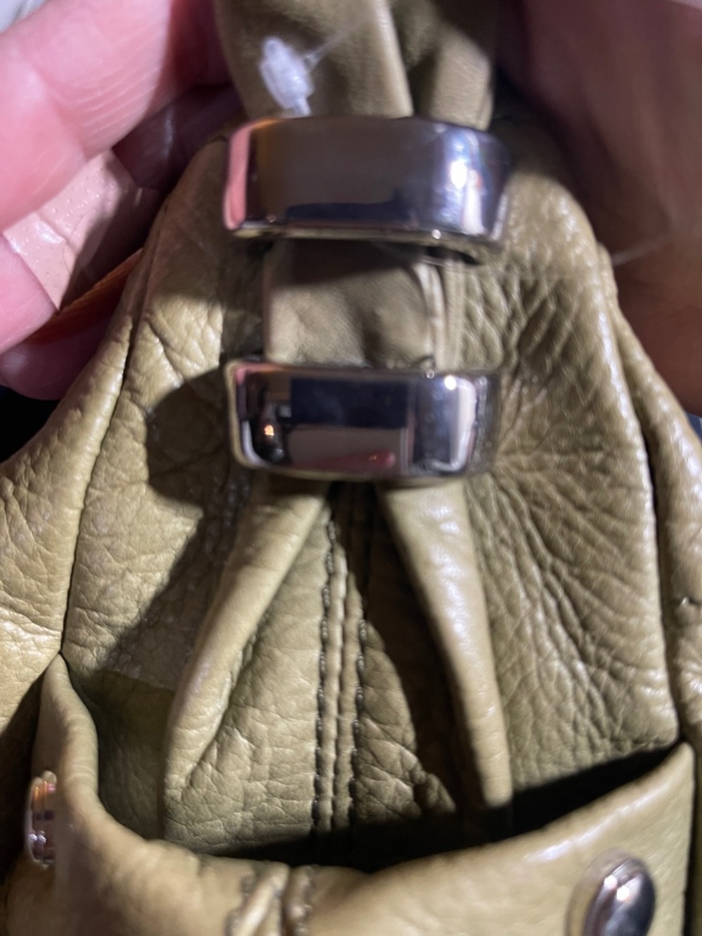 b. makowsky Olive Green Braided-Handle Shoulder Bag - Picture 13 of 16